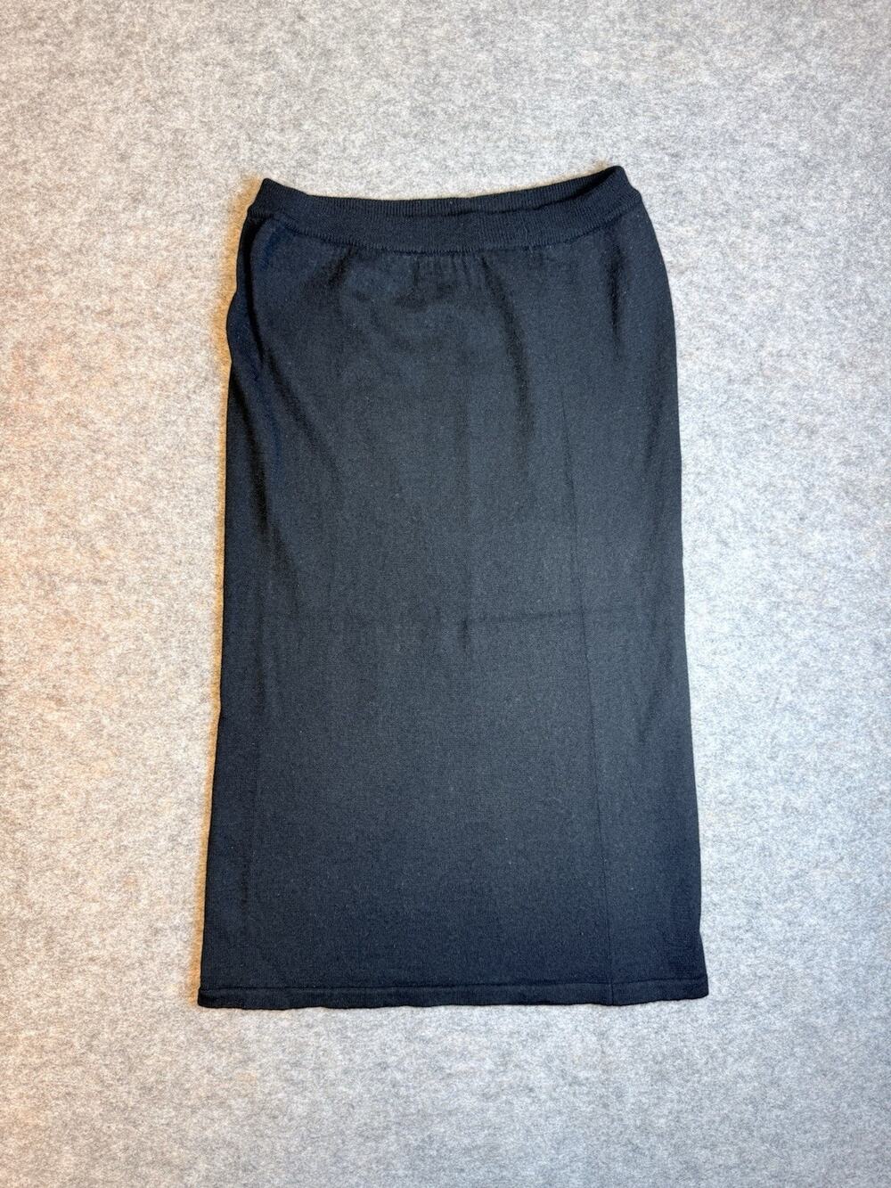 Mauve Merino Wool Knit Midi Skirt Size Large